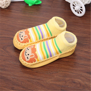 Non-Slip Baby Shoe Socks Leather Bumpers