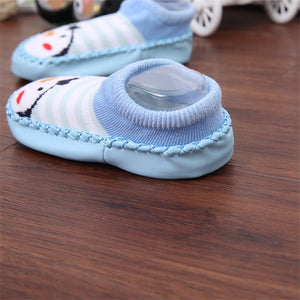 Non-Slip Baby Shoe Socks Leather Bumpers