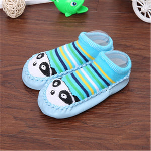 Non-Slip Baby Shoe Socks Leather Bumpers