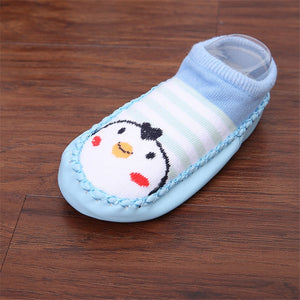 Non-Slip Baby Shoe Socks Leather Bumpers