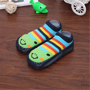 Non-Slip Baby Shoe Socks Leather Bumpers